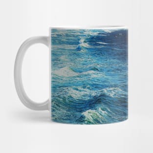 Blue Ocean Waves Rolling on the California Coast Mug